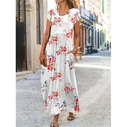 Per donna Abito lungo Abito lungo Vestito a trapezio Abito estivo Abito boho Floreale Di tendenza Romantico Per eventi Appuntamento Da mare Increspato Stampa Manica corta Girocollo Vestito Standard
Per donna Abito lungo Abito lungo Vestito a trapezio Abito estivo Abito boho Floreale Di tendenza Romantico Per eventi Appuntamento Da mare Increspato Stampa Manica corta Girocollo Vestito Standard