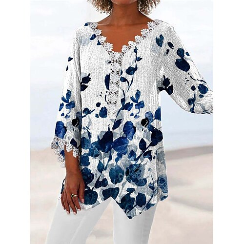 Dame Skjorte Bluse Sort Rød Navyblå Blomstret Fjer Blonder Assymetrisk Langærmet Ferie Weekend Basale V-hals Lang Hør Blomster Tema S
Dame Skjorte Bluse Sort Rød Navyblå Blomstret Fjer Blonder Assymetrisk Langærmet Ferie Weekend Basale V-hals Lang Hør Blomster Tema S