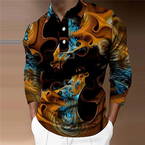Per uomo POLO Camicia da golf Golf Astratto Stampe astratte Collo ripiegabile Giallo Rosa Blu Verde Grigio Esterno Strada Manica lunga Bottone giù Stampa Abbigliamento Di tendenza Streetwear
Per uomo POLO Camicia da golf Golf Astratto Stampe astratte Collo ripiegabile Giallo Rosa Blu Verde Grigio Esterno Strada Manica lunga Bottone giù Stampa Abbigliamento Di tendenza Streetwear