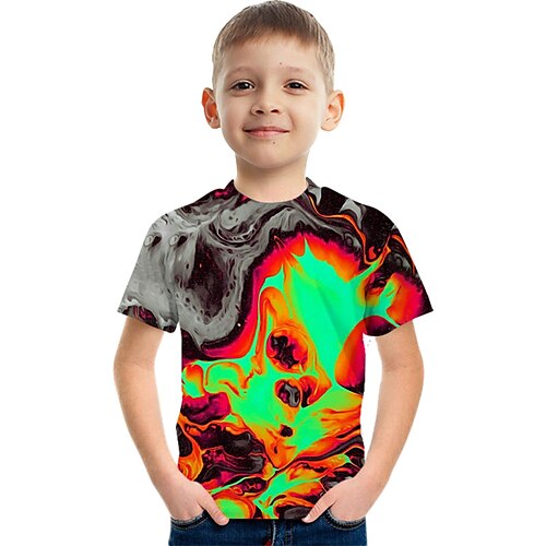 mode bogstavmønster trykt kortærmet t-shirt mode 3d printede farverige skjorter til drenge og piger
mode bogstavmønster trykt kortærmet t-shirt mode 3d printede farverige skjorter til drenge og piger