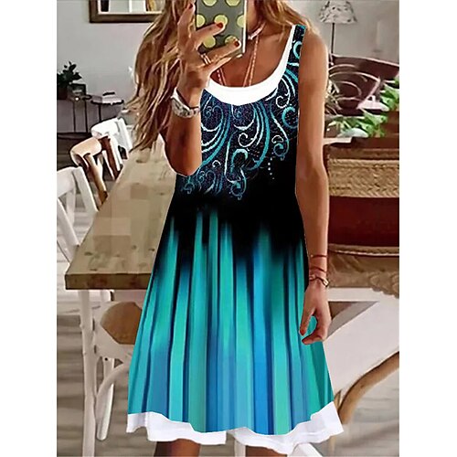 kvinners fritidsgenser kjole tankgenser kjole sommergenser kjole floral ombre falsk todelt print rund hals mini genser kjole aktiv mote utendørs daglig ermeløs løs passform blå sommer vår
kvinners fritidsgenser kjole tankgenser kjole sommergenser kjole floral ombre falsk todelt print rund hals mini genser kjole aktiv mote utendørs daglig ermeløs løs passform blå sommer vår