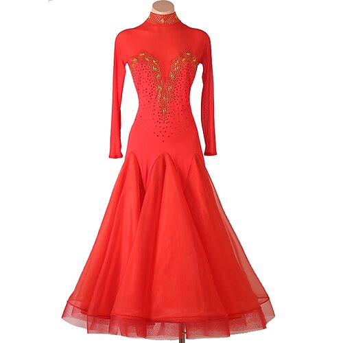 Balli da sala Abito Più materiali Cristalli / Strass Per donna Prestazioni Addestramento Manica lunga Alto Chiffon Chinlon Retato
Balli da sala Abito Più materiali Cristalli / Strass Per donna Prestazioni Addestramento Manica lunga Alto Chiffon Chinlon Retato