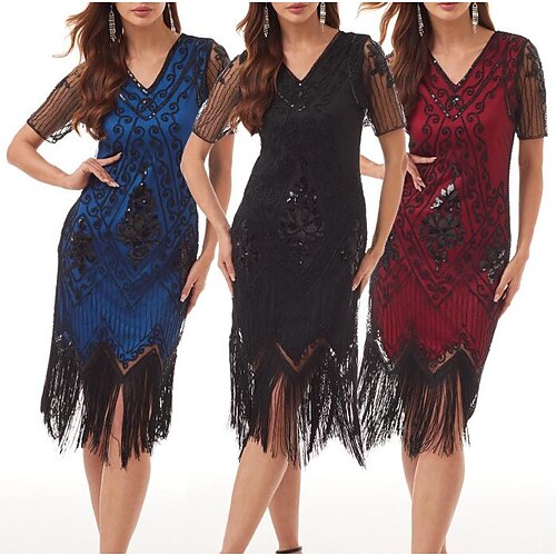 Per donna Vestito da festa Abito con frange Abito con paillettes Vestito longuette Nero Rosso Blu Manica corta Floreale Con lustrini Estate Primavera Autunno A V Vintage Feste Taglia piccola 2023 S M
Per donna Vestito da festa Abito con frange Abito con paillettes Vestito longuette Nero Rosso Blu Manica corta Floreale Con lustrini Estate Primavera Autunno A V Vintage Feste Taglia piccola 2023 S M