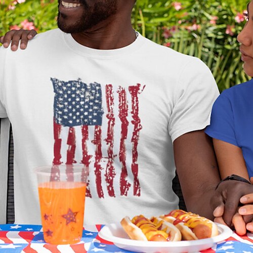 Herre T-shirt Grafiske T-shirts Cool skjorte Grafiske tryk Patriotisk Nationalflag Rund hals Varm Stempling Gade Ferierejse Kort Ærme Trykt mønster Tøj Designer Basale Moderne Moderne
Herre T-shirt Grafiske T-shirts Cool skjorte Grafiske tryk Patriotisk Nationalflag Rund hals Varm Stempling Gade Ferierejse Kort Ærme Trykt mønster Tøj Designer Basale Moderne Moderne
