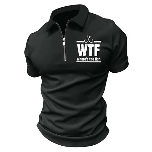 Herre POLO T-skjorte Zip Polo Golf skjorte Bokstaver Grafiske trykk Aftæpning Svart Blå utendørs Gate Kort Erme Glidelås Trykt mønster Klær Mote Designer Fritid Pustende
Herre POLO T-skjorte Zip Polo Golf skjorte Bokstaver Grafiske trykk Aftæpning Svart Blå utendørs Gate Kort Erme Glidelås Trykt mønster Klær Mote Designer Fritid Pustende