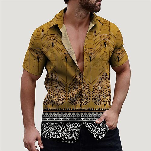 Men's Shirt Floral Tribal Graphic Prints Vintage Turndown Yellow Green Street Casual Short Sleeves Button-Down Print Clothing Apparel Tropical Fashion Boho Streetwear
Men's Shirt Floral Tribal Graphic Prints Vintage Turndown Yellow Green Street Casual Short Sleeves Button-Down Print Clothing Apparel Tropical Fashion Boho Streetwear