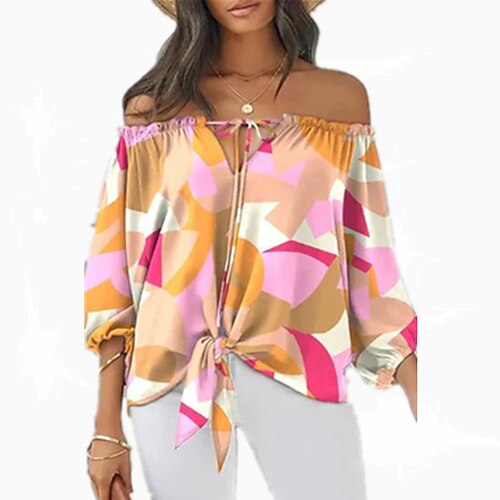 Damen Hemd Bluse Marineblau Blau Orange Graphic Punkt mit Schnürung Bedruckt Langarm Casual Basic Schulterfrei Standard S
Damen Hemd Bluse Marineblau Blau Orange Graphic Punkt mit Schnürung Bedruckt Langarm Casual Basic Schulterfrei Standard S