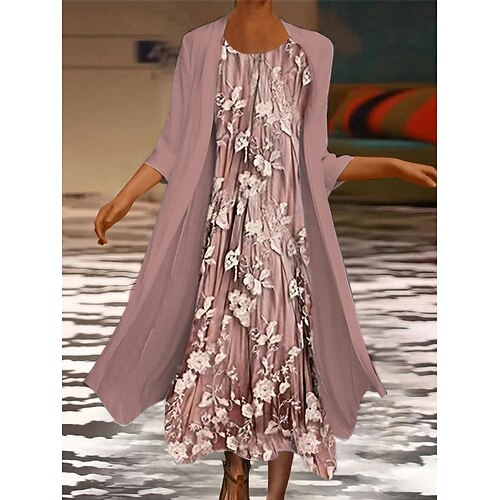Per donna Set di vestiti a due pezzi Abito casual Abiti in chiffon Esterno Giornaliero Di tendenza Informale Stampa Vestito maxi Girocollo Manica a 3/4 Floreale Morbido Rosa Blu Estate Primavera S M
Per donna Set di vestiti a due pezzi Abito casual Abiti in chiffon Esterno Giornaliero Di tendenza Informale Stampa Vestito maxi Girocollo Manica a 3/4 Floreale Morbido Rosa Blu Estate Primavera S M