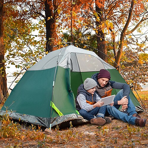4 personer Telt Familie Camping Telt Udendørs Vandtæt UV Solbeskyttelse Vindtæt Dobbelt Lagdelt camping telt 1000-1500 mm til Fiskeri Klatring Strand Terylene 210150120 cm
4 personer Telt Familie Camping Telt Udendørs Vandtæt UV Solbeskyttelse Vindtæt Dobbelt Lagdelt camping telt 1000-1500 mm til Fiskeri Klatring Strand Terylene 210150120 cm