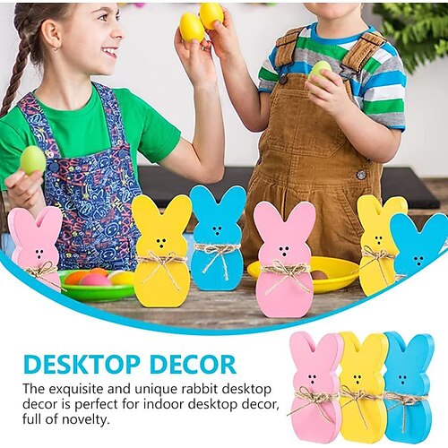 3Pcs Easter Colorful Rabbit Holiday Party Wooden Handicraft Decoration Listing Desktop Ornament
3Pcs Easter Colorful Rabbit Holiday Party Wooden Handicraft Decoration Listing Desktop Ornament