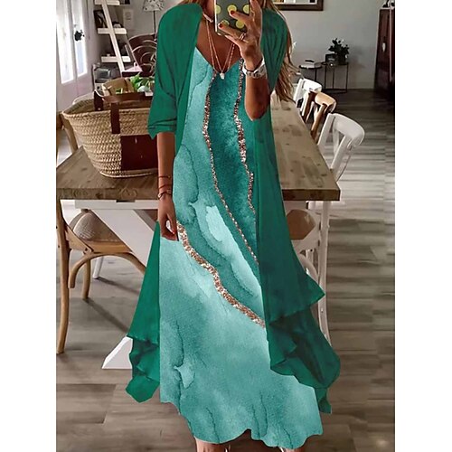 Per donna Set di vestiti a due pezzi Abito casual Abito stampato Esterno Giornaliero Streetwear Informale Stampa Vestito maxi A V Manica lunga Floreale Stampa in marmo Standard Blu Azzurro cielo
Per donna Set di vestiti a due pezzi Abito casual Abito stampato Esterno Giornaliero Streetwear Informale Stampa Vestito maxi A V Manica lunga Floreale Stampa in marmo Standard Blu Azzurro cielo