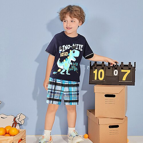 2 Dele Baby Drenge T-shirt & Shorts Outfit Tegneserie Kortærmet Sæt Skole Yndig Daglig Sommer Forår 7-13 år Blå
2 Dele Baby Drenge T-shirt & Shorts Outfit Tegneserie Kortærmet Sæt Skole Yndig Daglig Sommer Forår 7-13 år Blå