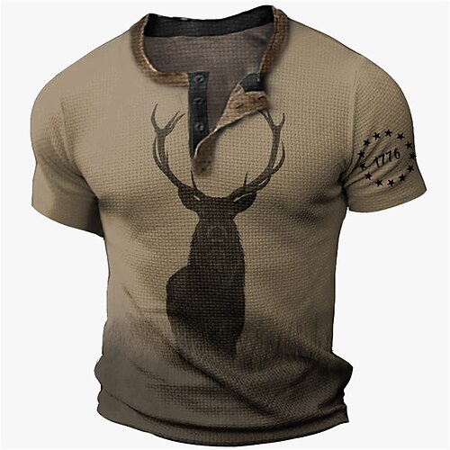 Herre Vaffel Henley-skjorte Grafisk Dyr Hver Henley Klær 3D-utskrift utendørs Daglig Kortermet Knapp Mote Designer Grunnleggende
Herre Vaffel Henley-skjorte Grafisk Dyr Hver Henley Klær 3D-utskrift utendørs Daglig Kortermet Knapp Mote Designer Grunnleggende