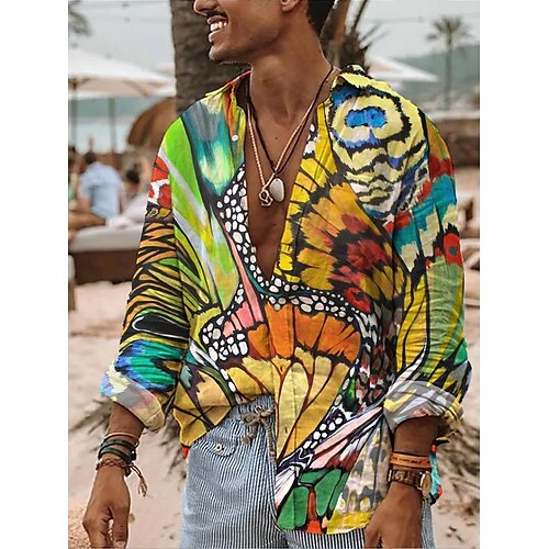 Homens Camisa Social Borboleta Estampas Abstratas Aberto para a Lateral Verde Ao ar livre Rua Manga Longa Imprimir Roupa Moda Roupa de rua Designer Macia
Homens Camisa Social Borboleta Estampas Abstratas Aberto para a Lateral Verde Ao ar livre Rua Manga Longa Imprimir Roupa Moda Roupa de rua Designer Macia