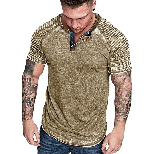 Herre T-shirt Henley-skjorte Cool skjorte Vanlig Slank Plisseret Henley Gade Ferierejse Kort Ærme Tøj Designer Basale Moderne Moderne
Herre T-shirt Henley-skjorte Cool skjorte Vanlig Slank Plisseret Henley Gade Ferierejse Kort Ærme Tøj Designer Basale Moderne Moderne