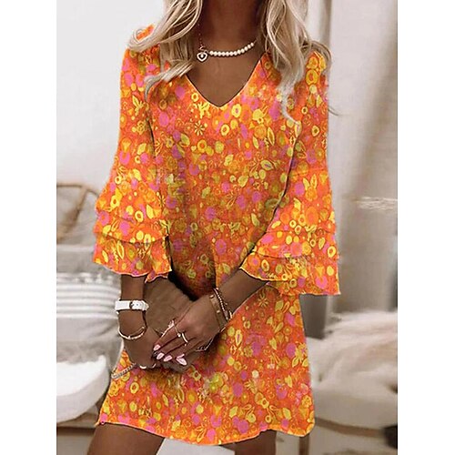 Dame Afslappet påklædning Sommerkjole Print kjole Blomstret Drapering Trykt mønster V-hals Udvidet ærme Mini kjole Mode Gade udendørs Gade Halvlange ærmer Løstsiddende Orange Sommer Forår S M L XL XXL
Dame Afslappet påklædning Sommerkjole Print kjole Blomstret Drapering Trykt mønster V-hals Udvidet ærme Mini kjole Mode Gade udendørs Gade Halvlange ærmer Løstsiddende Orange Sommer Forår S M L XL XXL