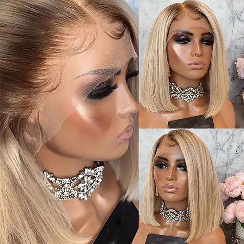 Ekte remy-hår 13x4 blonder foran Parykk Kort bob Brasiliansk hår Rett Gull Flerfarvet Parykk 130% 150% Hair Tetthet med baby hår Ombre-hår 100% Jomfru Pre-Plucked Til Dame Kort Blondeparykker med
Ekte remy-hår 13x4 blonder foran Parykk Kort bob Brasiliansk hår Rett Gull Flerfarvet Parykk 130% 150% Hair Tetthet med baby hår Ombre-hår 100% Jomfru Pre-Plucked Til Dame Kort Blondeparykker med