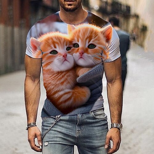 Per uomo maglietta Pop art Animali Gatto Girocollo Abbigliamento Stampa 3D Esterno Giornaliero Manica corta Stampa Di tendenza Originale Vintage
Per uomo maglietta Pop art Animali Gatto Girocollo Abbigliamento Stampa 3D Esterno Giornaliero Manica corta Stampa Di tendenza Originale Vintage