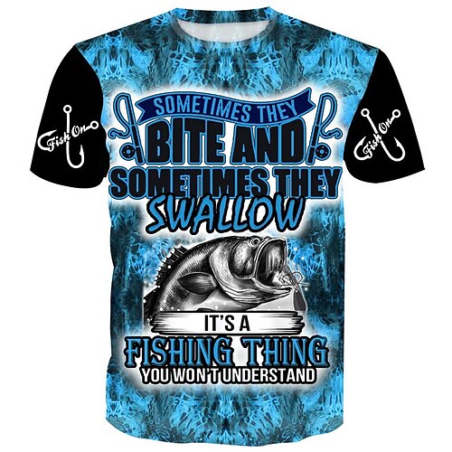 Herre T skjorte T-skjorter Grafisk Fiske Crew-hals Klær 3D-utskrift utendørs Avslappet Kortermet Trykt mønster Mote Designer Årgang
Herre T skjorte T-skjorter Grafisk Fiske Crew-hals Klær 3D-utskrift utendørs Avslappet Kortermet Trykt mønster Mote Designer Årgang