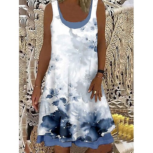 Dame Afslappet påklædning Tank Top Kjole Sommerkjole Blomstret Sommerfugl falske to stykker Trykt mønster Rund hals Mini kjole Aktiv Mode udendørs Daglig Uden ærmer Løstsiddende Blå Lilla Abrikos
Dame Afslappet påklædning Tank Top Kjole Sommerkjole Blomstret Sommerfugl falske to stykker Trykt mønster Rund hals Mini kjole Aktiv Mode udendørs Daglig Uden ærmer Løstsiddende Blå Lilla Abrikos