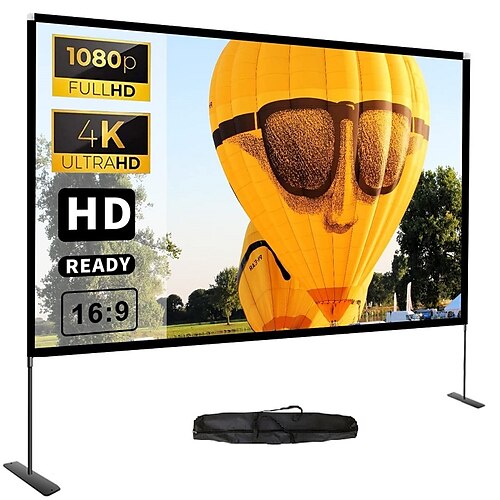tela de projeção portátil com estrutura de suporte dobrável sem rugas 4k hd projetor frontal traseiro tela de filmes com bolsa de transporte para home theater interno ao ar livre quintal cinema
tela de projeção portátil com estrutura de suporte dobrável sem rugas 4k hd projetor frontal traseiro tela de filmes com bolsa de transporte para home theater interno ao ar livre quintal cinema