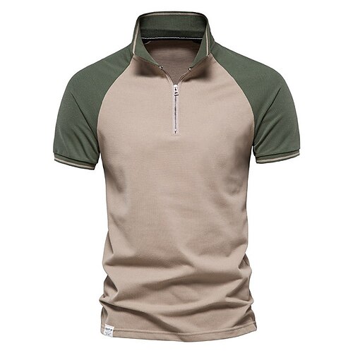 Herre Polo Golf skjorte Arbeid Dagligdagstøy Quarter Zip Kortermet Mote Klassisk Stil Fargeblokk Quarter Zip Sommer Normal Svart Hvit Gul kaffe Polo
Herre Polo Golf skjorte Arbeid Dagligdagstøy Quarter Zip Kortermet Mote Klassisk Stil Fargeblokk Quarter Zip Sommer Normal Svart Hvit Gul kaffe Polo