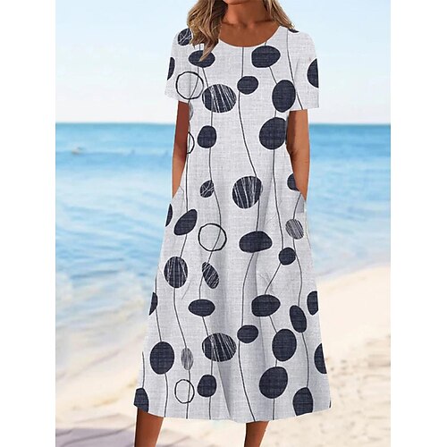 Dame Afslappet påklædning Sommerkjole Print kjole Blomstret Geometrisk Lomme Trykt mønster Rund hals Midikjole Mode Moden udendørs Daglig Kortærmet Løstsiddende Sort Hvid Rød Sommer Forår S M L XL XXL
Dame Afslappet påklædning Sommerkjole Print kjole Blomstret Geometrisk Lomme Trykt mønster Rund hals Midikjole Mode Moden udendørs Daglig Kortærmet Løstsiddende Sort Hvid Rød Sommer Forår S M L XL XXL