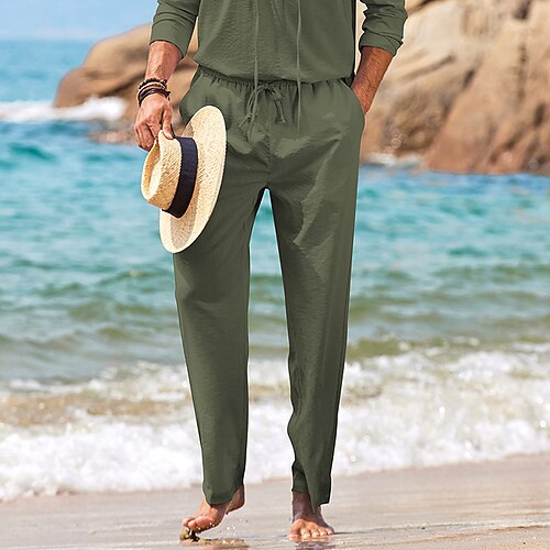 Per uomo Pantaloni di lino Pantaloni Pantaloni estivi Pantaloni da spiaggia A cordoncino Vita elastica Liscio Comfort Traspirante Esterno Giornaliero Per uscire Misto cotone e lino Di tendenza
Per uomo Pantaloni di lino Pantaloni Pantaloni estivi Pantaloni da spiaggia A cordoncino Vita elastica Liscio Comfort Traspirante Esterno Giornaliero Per uscire Misto cotone e lino Di tendenza