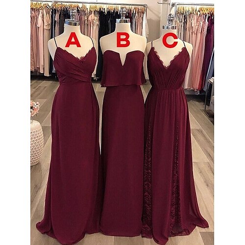 A tubino Vestito da damigella Con bretelline / Senza bretelline / A V Senza maniche Vintage Lungo Chiffon con Di pizzo / Con ruche 2022
A tubino Vestito da damigella Con bretelline / Senza bretelline / A V Senza maniche Vintage Lungo Chiffon con Di pizzo / Con ruche 2022