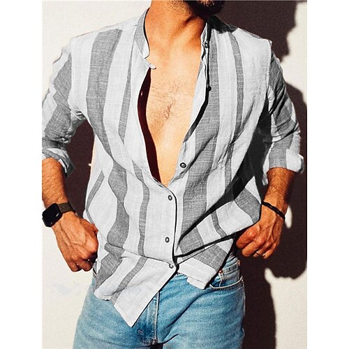 Herren leinenhemd Hemd Gestreift Grafik-Drucke Ständer Rosa Khaki Grau Outdoor Strasse Langarm Bedruckt Bekleidung Leinen Modisch Designer Brautkleider schlicht Komfortabel
Herren leinenhemd Hemd Gestreift Grafik-Drucke Ständer Rosa Khaki Grau Outdoor Strasse Langarm Bedruckt Bekleidung Leinen Modisch Designer Brautkleider schlicht Komfortabel