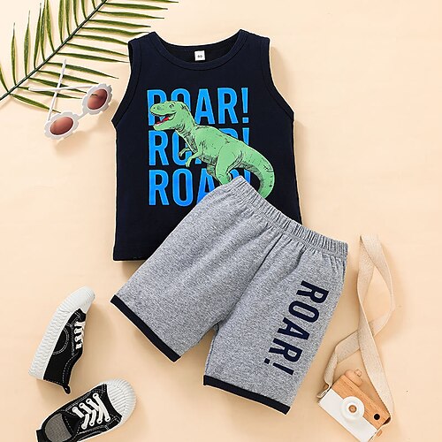 2 pezzi Bambino (1-4 anni) Da ragazzo Canotta e pantaloncini Vestito Alfabetico Dinosauro Senza maniche Girocollo Impostare Esterno Di tendenza Giornaliero Estate Primavera 3-7 anni Blu marino
2 pezzi Bambino (1-4 anni) Da ragazzo Canotta e pantaloncini Vestito Alfabetico Dinosauro Senza maniche Girocollo Impostare Esterno Di tendenza Giornaliero Estate Primavera 3-7 anni Blu marino