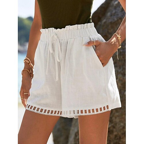 Dame Bred Bukseben Shorts Hvit Mote Fritid / hverdag Blonde Sidelommer Kort Komfort عادي S M L XL 2XL
Dame Bred Bukseben Shorts Hvit Mote Fritid / hverdag Blonde Sidelommer Kort Komfort عادي S M L XL 2XL