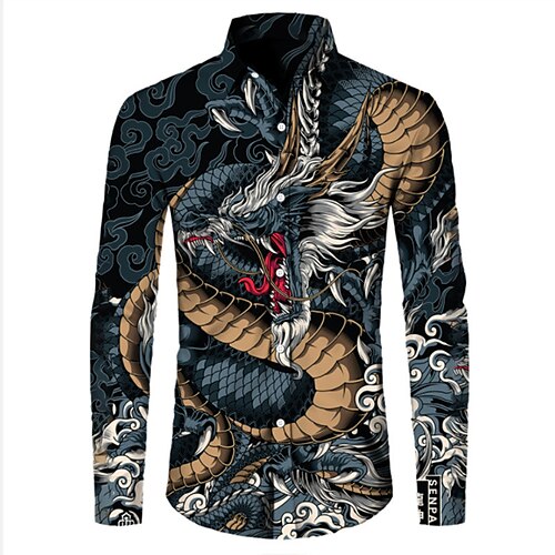 Per uomo Camicia Camicia hawaiana Drago Stampe astratte Collo ripiegabile Blu marino Esterno Strada Manica lunga Bottone giù Stampa Abbigliamento Di tendenza Streetwear Originale Informale
Per uomo Camicia Camicia hawaiana Drago Stampe astratte Collo ripiegabile Blu marino Esterno Strada Manica lunga Bottone giù Stampa Abbigliamento Di tendenza Streetwear Originale Informale