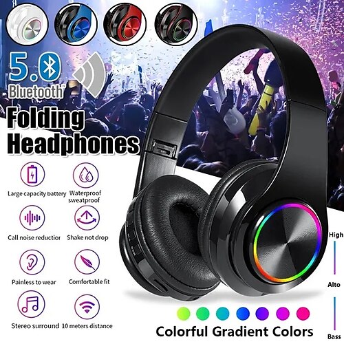 iMosi B39 Over-ear Headphone Over Ear Bluetooth5.0 Sports Stereo HIFI for Apple Samsung Huawei Xiaomi MI Fitness Gym Workout Camping / Hiking Mobile Phone Travel Entertainment Girls Mobile Phone
iMosi B39 Over-ear Headphone Over Ear Bluetooth5.0 Sports Stereo HIFI for Apple Samsung Huawei Xiaomi MI Fitness Gym Workout Camping / Hiking Mobile Phone Travel Entertainment Girls Mobile Phone