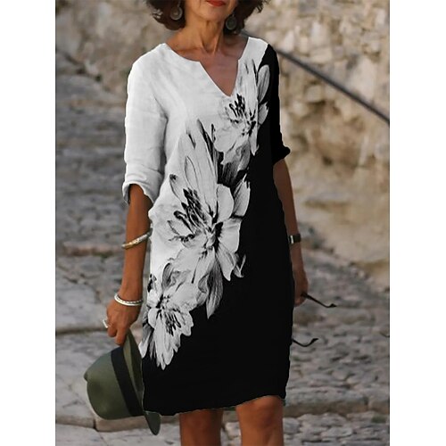 Per donna Vestito casual Vestito a trapezio Abito estivo Floreale Color Block Stampa A V Mini abito Attivo Di tendenza Esterno Giornaliero Mezza manica Morbido Nero Estate Primavera S M L XL XXL
Per donna Vestito casual Vestito a trapezio Abito estivo Floreale Color Block Stampa A V Mini abito Attivo Di tendenza Esterno Giornaliero Mezza manica Morbido Nero Estate Primavera S M L XL XXL