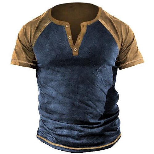 Herre Henly-skjorte T-skjorter Fargeblokk Raglan erme Henley utendørs Avslappet Kortermet Lapper Knapp ned Klær Mote Designer Bekvem
Herre Henly-skjorte T-skjorter Fargeblokk Raglan erme Henley utendørs Avslappet Kortermet Lapper Knapp ned Klær Mote Designer Bekvem