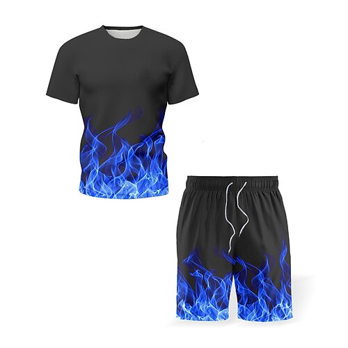Per uomo Set di pantaloncini e magliette Completi con t-shirt Pop art Fiamma Girocollo Abbigliamento Stampa 3D Esterno Giornaliero Manica corta Stampa 3D 2 pezzi 2 pezzi Originale Informale Comodo
Per uomo Set di pantaloncini e magliette Completi con t-shirt Pop art Fiamma Girocollo Abbigliamento Stampa 3D Esterno Giornaliero Manica corta Stampa 3D 2 pezzi 2 pezzi Originale Informale Comodo