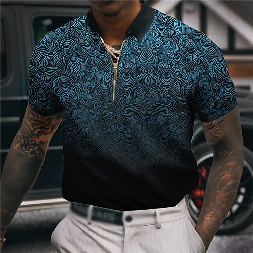 Per uomo POLO Polo con zip Camicia da golf Golf Gradiente Stampe astratte Collo ripiegabile Giallo Blu Verde Grigio Esterno Strada Maniche corte Cerniera Stampa Abbigliamento Di tendenza Originale
Per uomo POLO Polo con zip Camicia da golf Golf Gradiente Stampe astratte Collo ripiegabile Giallo Blu Verde Grigio Esterno Strada Maniche corte Cerniera Stampa Abbigliamento Di tendenza Originale