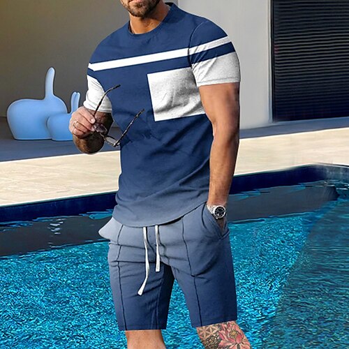 Herre Træningsdragt Shorts og T-shirt sæt Patchwork Rund hals Afslappet Daglig Kort Ærme Tøj Gade Stilfuld Bekvem
Herre Træningsdragt Shorts og T-shirt sæt Patchwork Rund hals Afslappet Daglig Kort Ærme Tøj Gade Stilfuld Bekvem