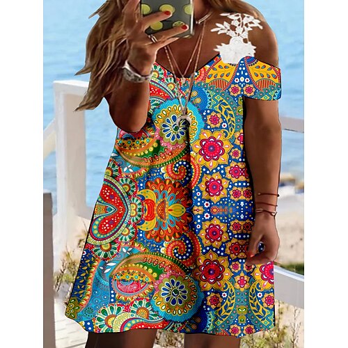 Dame Plusstørrelser Hverdagskjole Blonde kjole Blomstret Paisley Midikjole Kortærmet Blonder Patchwork Med stropper Mode udendørs Hvid Blå Sommer Forår L XL XXL 3XL 4XL
Dame Plusstørrelser Hverdagskjole Blonde kjole Blomstret Paisley Midikjole Kortærmet Blonder Patchwork Med stropper Mode udendørs Hvid Blå Sommer Forår L XL XXL 3XL 4XL