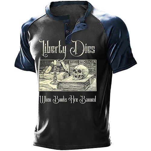 Herre Henley-skjorte Raglan T-shirt Grafisk Dødningehoveder Henley Tøj 3D-udskrivning udendørs Daglig Kortærmet Knap ned Trykt mønster Mode Designer Bekvem
Herre Henley-skjorte Raglan T-shirt Grafisk Dødningehoveder Henley Tøj 3D-udskrivning udendørs Daglig Kortærmet Knap ned Trykt mønster Mode Designer Bekvem