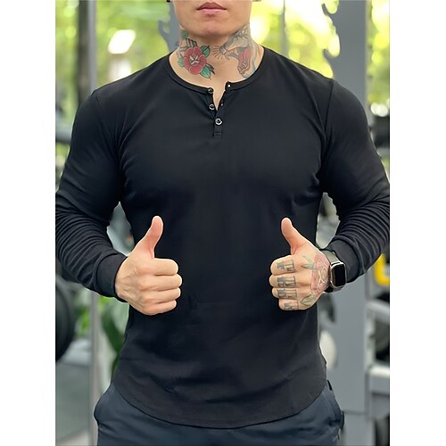 Herre Henley-skjorte Tee Top Vanlig Henley Gade Ferierejse Langærmet Tøj Mode Designer Basale
Herre Henley-skjorte Tee Top Vanlig Henley Gade Ferierejse Langærmet Tøj Mode Designer Basale