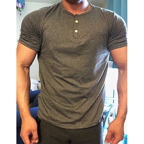Herre T-shirt Henley-skjorte T-shirt med halv knap med hak Tee Top Vanlig Henley Gade Ferierejse Kortærmet Knap ned Tøj Designer Basale Moderne Moderne
Herre T-shirt Henley-skjorte T-shirt med halv knap med hak Tee Top Vanlig Henley Gade Ferierejse Kortærmet Knap ned Tøj Designer Basale Moderne Moderne