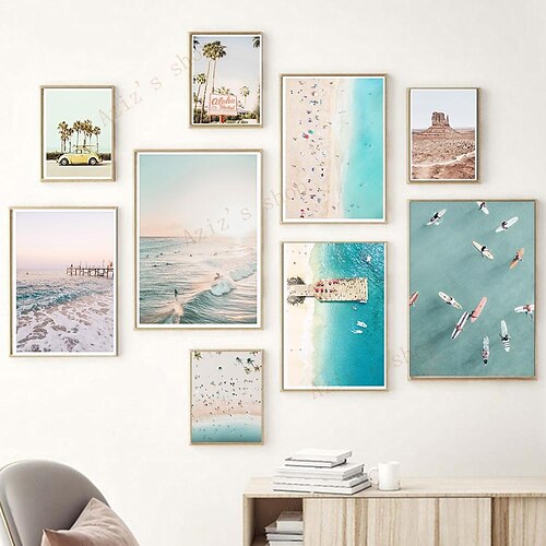Póster de fotografía aérea grande de palma de surf con olas de playa, pintura en lienzo, cuadro de pared, coche retro, impresiones de playa tropical, decoración del hogar
Póster de fotografía aérea grande de palma de surf con olas de playa, pintura en lienzo, cuadro de pared, coche retro, impresiones de playa tropical, decoración del hogar