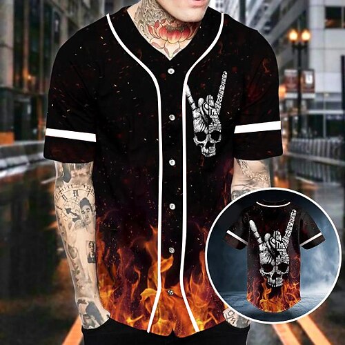 Herre Baseballjersey Baseballskjorte Pustende Lettvekt Svettereduserende Kortermet Skjorte Jersey Normal Trykket Sommer Treningsøkt Tennis Golf
Herre Baseballjersey Baseballskjorte Pustende Lettvekt Svettereduserende Kortermet Skjorte Jersey Normal Trykket Sommer Treningsøkt Tennis Golf