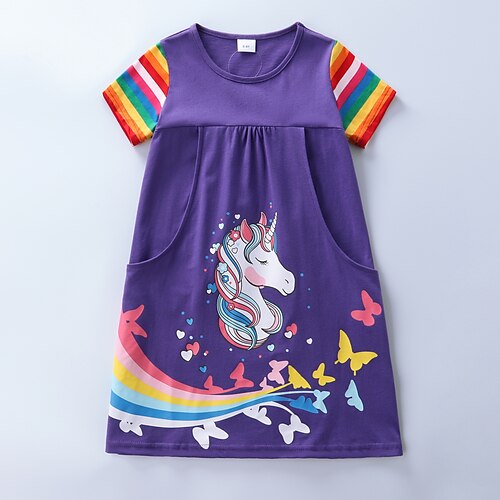 Bambino Da ragazza Vestito Cartoni animati Arcobaleno Farfalla Abito casual Al ginocchio Vestito Prestazioni Tasche Girocollo Manica corta Giornaliero Vestito 3-7 anni Estate Viola
Bambino Da ragazza Vestito Cartoni animati Arcobaleno Farfalla Abito casual Al ginocchio Vestito Prestazioni Tasche Girocollo Manica corta Giornaliero Vestito 3-7 anni Estate Viola
