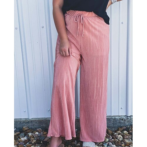 Dame Bred Bukseben Bukser Svart Rosa Mote Avslappet Helg Bred Bukseben Full lengde Komfort عادي S M L XL XXL
Dame Bred Bukseben Bukser Svart Rosa Mote Avslappet Helg Bred Bukseben Full lengde Komfort عادي S M L XL XXL