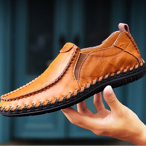 Men's Loafers Slip-Ons Comfort Shoes Driving Loafers Casual Outdoor Daily Walking Shoes Cowhide Breathable dark brown Black Light Brown Summer Spring
Men's Loafers Slip-Ons Comfort Shoes Driving Loafers Casual Outdoor Daily Walking Shoes Cowhide Breathable dark brown Black Light Brown Summer Spring