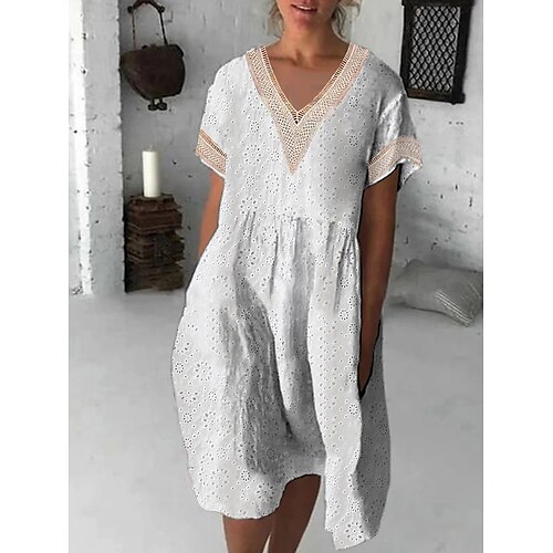 Per donna Vestito casual Vestito bianco Abito estivo Liscio Pizzo Tasche A V Vestito longuette Di tendenza Essenziale Esterno Giornaliero Manica corta Morbido Bianco Estate Primavera S M L XL XXL
Per donna Vestito casual Vestito bianco Abito estivo Liscio Pizzo Tasche A V Vestito longuette Di tendenza Essenziale Esterno Giornaliero Manica corta Morbido Bianco Estate Primavera S M L XL XXL