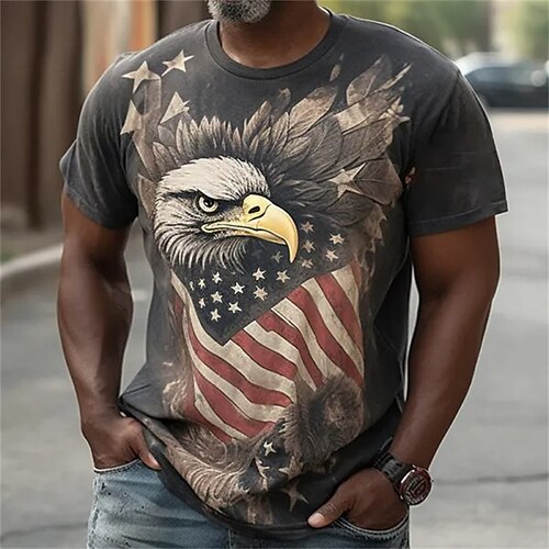 Herre T-shirt Grafisk Nationalflag Rund hals Tøj 3D-udskrivning udendørs Daglig Kortærmet Trykt mønster Mode Designer Årgang
Herre T-shirt Grafisk Nationalflag Rund hals Tøj 3D-udskrivning udendørs Daglig Kortærmet Trykt mønster Mode Designer Årgang
